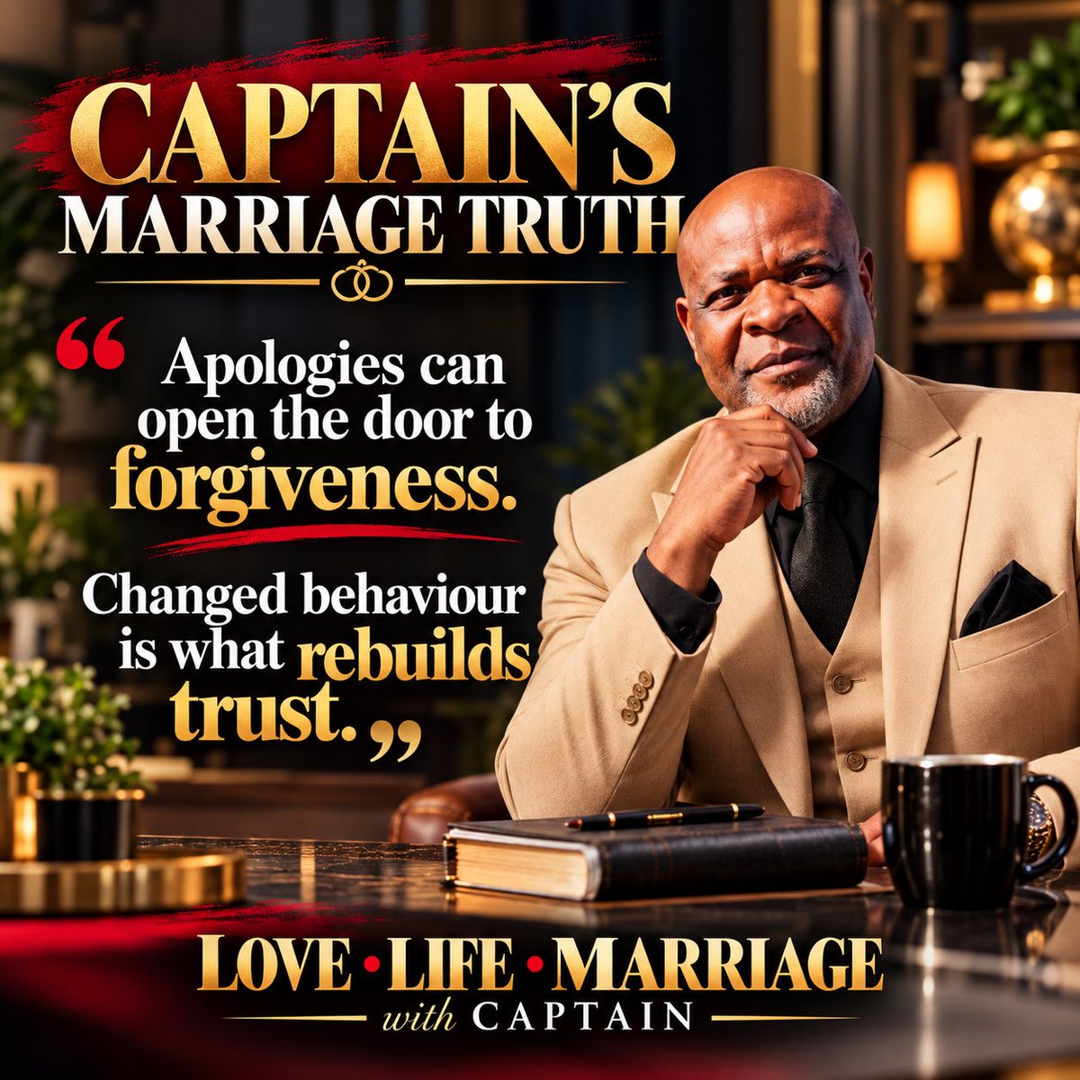 LoveLifeCaptain's tweet photo. CAPTAIN’S MARRIAGE TRUTH ❤️

Saying “I’m sorry” matters.

But when trust has been damaged, words alone cannot carry the relationship forward.

Real restoration begins when the apology is followed by different behaviour, transparency and consistency.

Can trust be fully restored after it has been broken?

#LoveLifeMarriage #MarriageTruth #trustmepp