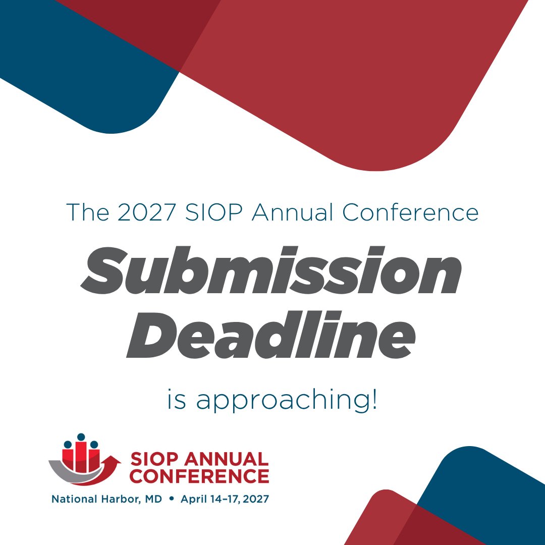 SIOPtweets's tweet photo. Last Call! The 2027 SIOP Annual Conference submission center closes October 7 at 5 p.m. ET. Ensure your SIOP membership is active and submit your symposia, posters, and panels before the deadline. Beat the rush and submit today!

https://t.co/xYRYDugHvq

#SIOP27 #IOPsych https://t.co/eHjlvxA28p