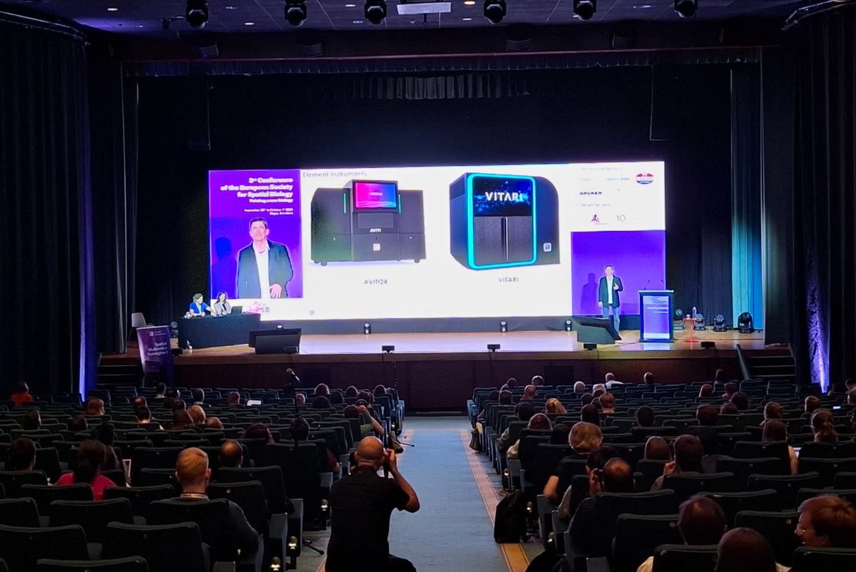 ElemBio's tweet photo. Great time at ESSB 2026 this week! 🧬 We loved connecting with the spatial biology community, learning about their research, and where the field is heading. Didn't catch us? Our team's happy to talk through your workflow and how AVITI24™ can support it.

#ESSB #SpatialBiology #Genomics