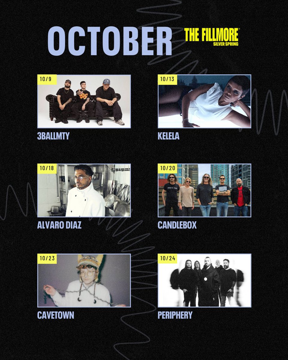 FillmoreSS's tweet photo. Clear your October calendar…

🎫 👉 https://t.co/a7ArZFXJnO https://t.co/2hxfVdEJjn
