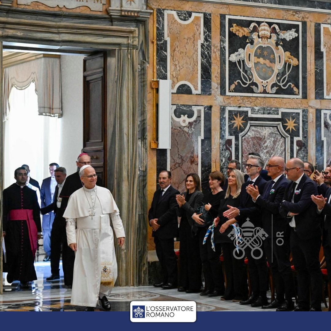 oss_romano's tweet photo. #PapaLeoneXIV #LeoneXIV 
Alla cultura dello scarto si può opporre con profitto quella della cura
Il Pontefice a una delegazione del Gruppo Hera
https://t.co/OVbR8cKr18 https://t.co/EqmAVTBhcG