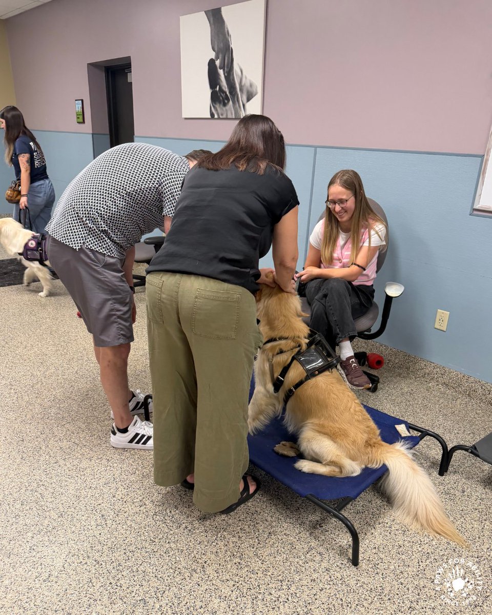 4PawsForAbility's tweet photo. We recently welcomed our wonderful inVESTors to our campus for "Meet the Trainers." This incredible event welcomed our community to meet soon-to-be service dogs, tour our state-of-the-art facility, and learn everything our dogs are learning. https://t.co/4uMjCpUozn