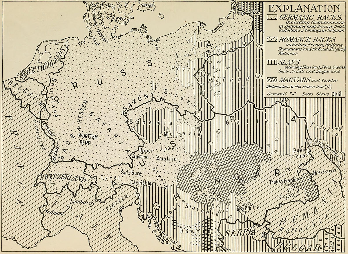 EdmapsCom's tweet photo. History, maps and ethnicities: Ethnographic Map of Central Europe, 1915 (From B. V. Darbishire, War Atlas, London, Oxford University Press, 1915)
A British view of the ethnographic puzzle of the Central Europe  before WWI.
#history #historical #ethnographic #ethnic #linguistic #ethnolinguistic #map #borders #territories #Central #Europe #Germany #Austria #Switzerland #France #Britain #Russia #Ukraine #Italy #Poland #Czechia #Slovakia #Hungary #Romania #Belgium #Netherlands #Denmark