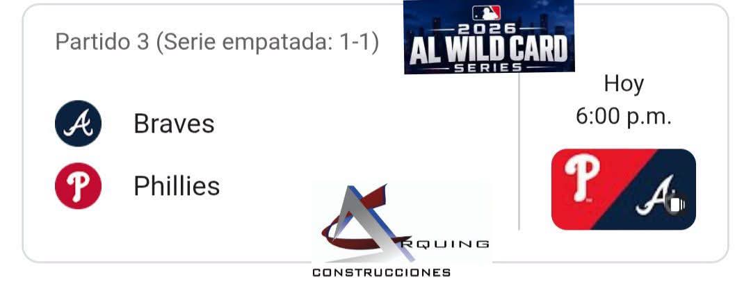 RJugada's tweet photo. ⚾️⚾️⚾️⚾️"La JugadaTV"⚾️⚾️⚾️⚾️
MLB     MLB Español 
American League - National League

COMODINES 👇👇👇

WILD CARD SERIES Día de Hoy Jueves 01 Octubre 2026

" The Best Baseball in the World "

#BeisbolGrandesLigasElMejorBeisboldelMundo
⚾️⚾️⚾️⚾️"La JugadaTV"⚾️⚾️⚾️⚾️ https://t.co/VSbuMw1LbQ