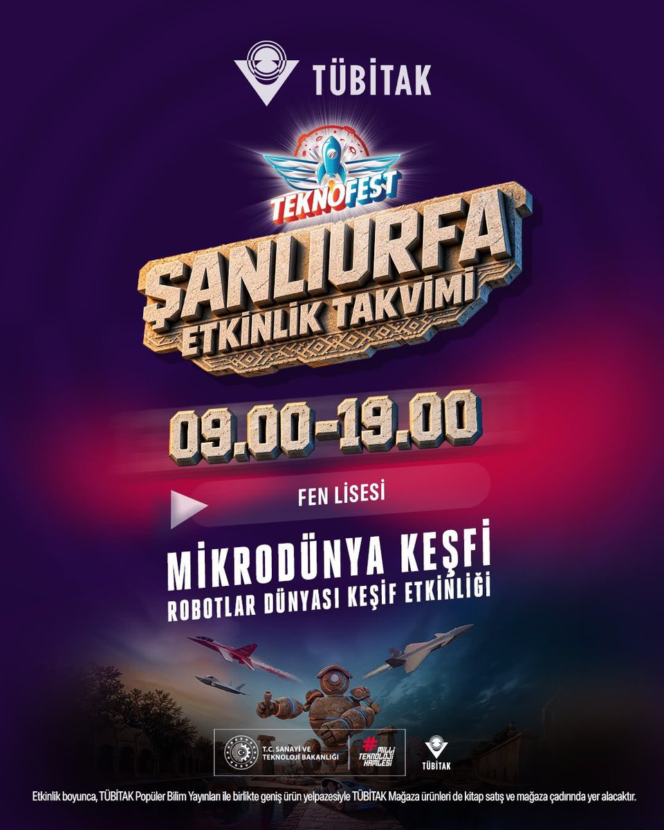 Tubitak's tweet photo. Yerli teknolojilerimize dair deneyimler @teknofest TÜBİTAK çadırında ziyaretçilerimizi bekliyor. 🇹🇷

Ürün sergileri, atölye ve etkinliklerle bu teknolojileri daha yakından tanıma fırsatı bulacaksınız. 🚆⚡❄️

09.00-19.00 saatleri arasında TÜBİTAK çadırını ziyaret edin, yerli teknolojileri yakından keşfedin.

@tubitakbilgem 
@tubitakkare 
@TubitakRute 
@Tubitak_fenlise