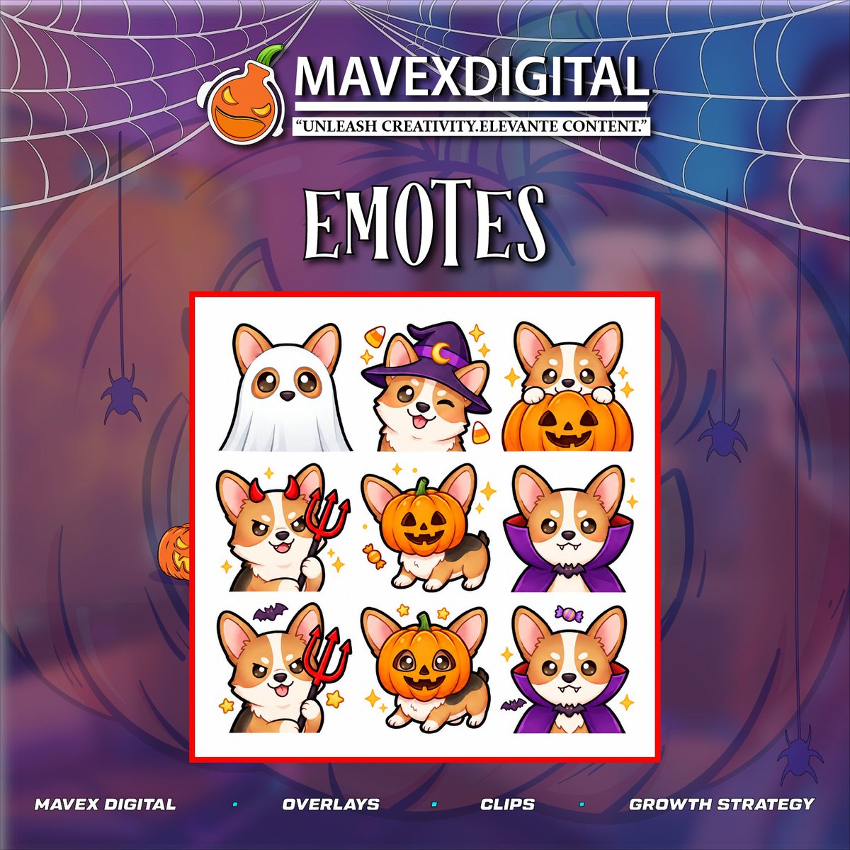 MAVEXDigital's tweet photo. Grab Your Halloween Emotes Now!! 🎃 https://t.co/906AHVikAK
