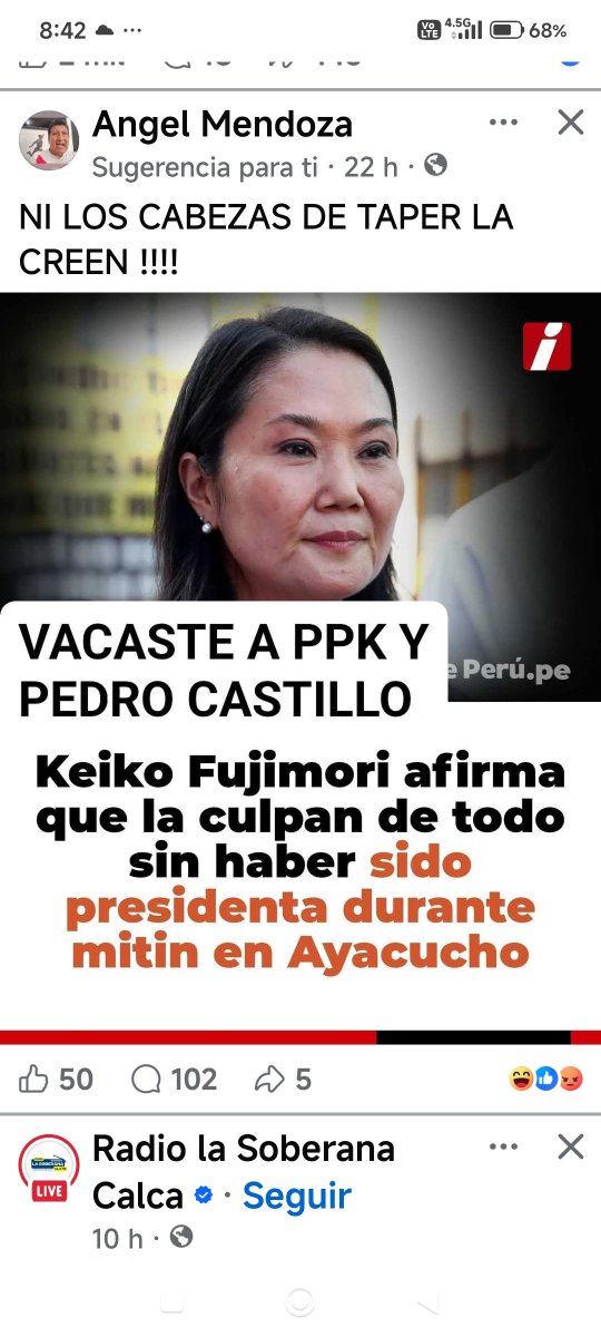 OrlandoAleman6's tweet photo. @mikitorresfp MIKIRATA, le otorgaron facultades a PPK y después tu partido se lo tumbó a pesar de q PPK indultó a FUJIRATA, padre d KEIKORATA. Igual hicieron con Pedro Castillo, los serviles presidentes q ustedes pusieron: Dina, Jeringa y mantuvieron al payaso Balcázar. Ya te olvidaste? https://t.co/hUQdC5TBku