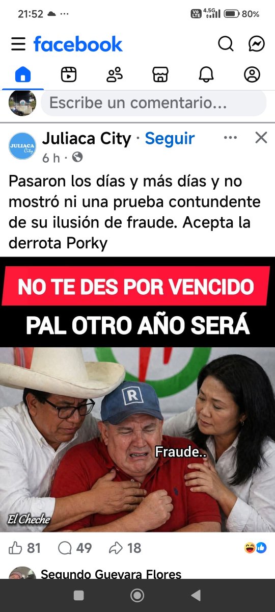 OrlandoAleman6's tweet photo. @mikitorresfp MIKIRATA, le otorgaron facultades a PPK y después tu partido se lo tumbó a pesar de q PPK indultó a FUJIRATA, padre d KEIKORATA. Igual hicieron con Pedro Castillo, los serviles presidentes q ustedes pusieron: Dina, Jeringa y mantuvieron al payaso Balcázar. Ya te olvidaste? https://t.co/hUQdC5TBku