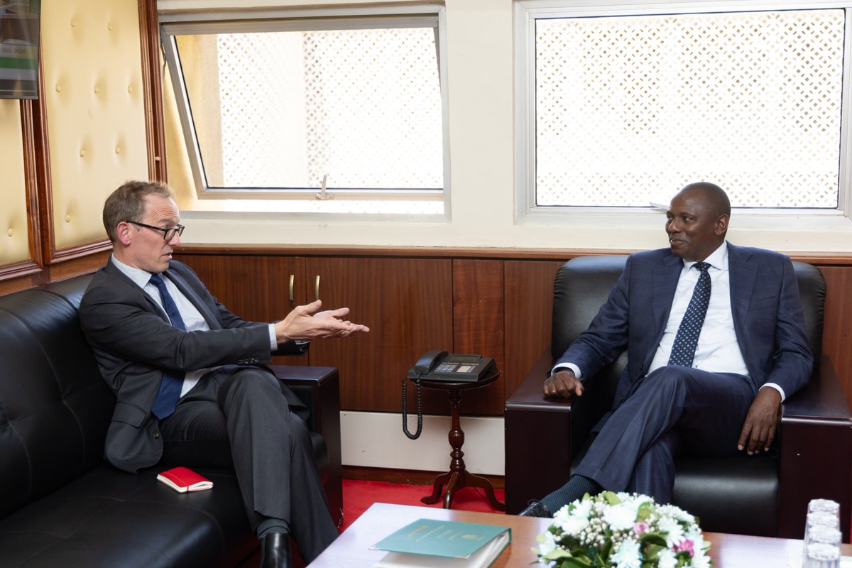 KIMANIICHUNGWAH's tweet photo. Received the British High Commissioner to Kenya, H.E. Matt Baugh, for a courtesy call.

We discussed the deepening of Kenya–UK relations and strengthening bilateral cooperation in areas of mutual interest. Kenya and the United Kingdom enjoy cordial and longstanding ties, and we remain committed to further strengthening this partnership for the mutual benefit of our peoples.

We look forward to continued engagement and closer cooperation.