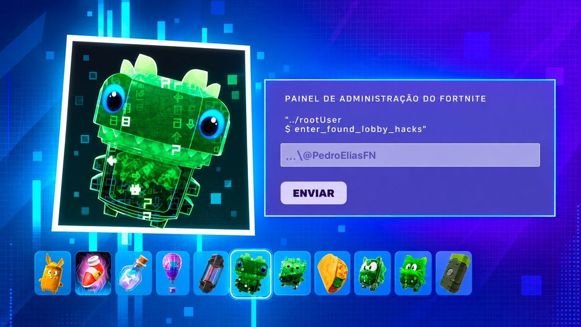 PedroEliasFN's tweet photo. 👾 NOVO HACK DE LOBBY! Insira no Painel Admin para desbloquear:

- 'WhoCrackedTheCode' → 40.000 XP
- 'WeAreTheWorldChampionsToday' → Mochila FNCS
- '9Years' → Spray Sprite do 9º Aniversário
- 'IThinkTheKeyFoundMeChat' → 1 Acelerador de Extração
- 'BoneRattler' → 4 Tacos Picantes
- 'DustySprites' → 5.000 de Poeira Elementa
- 'AlmostScaringSeason' → 2 Localizadores de Códigos
- 'PumpkinSpiceLife' → Transforma você em uma abóbora
- 'PowerOut' → Jumpscare de FNAF

🔗 Confira todos os códigos e copie com facilidade: https://t.co/07O8qcUsUB