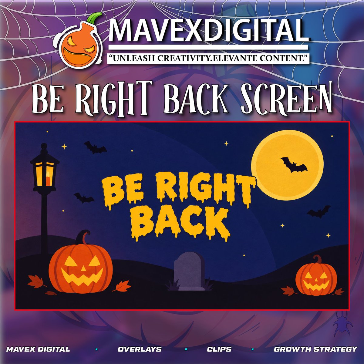 MAVEXDigital's tweet photo. Grab Your BE RIGHT BACK SCREEN Now!! 🎃 https://t.co/ae1n6wliZd