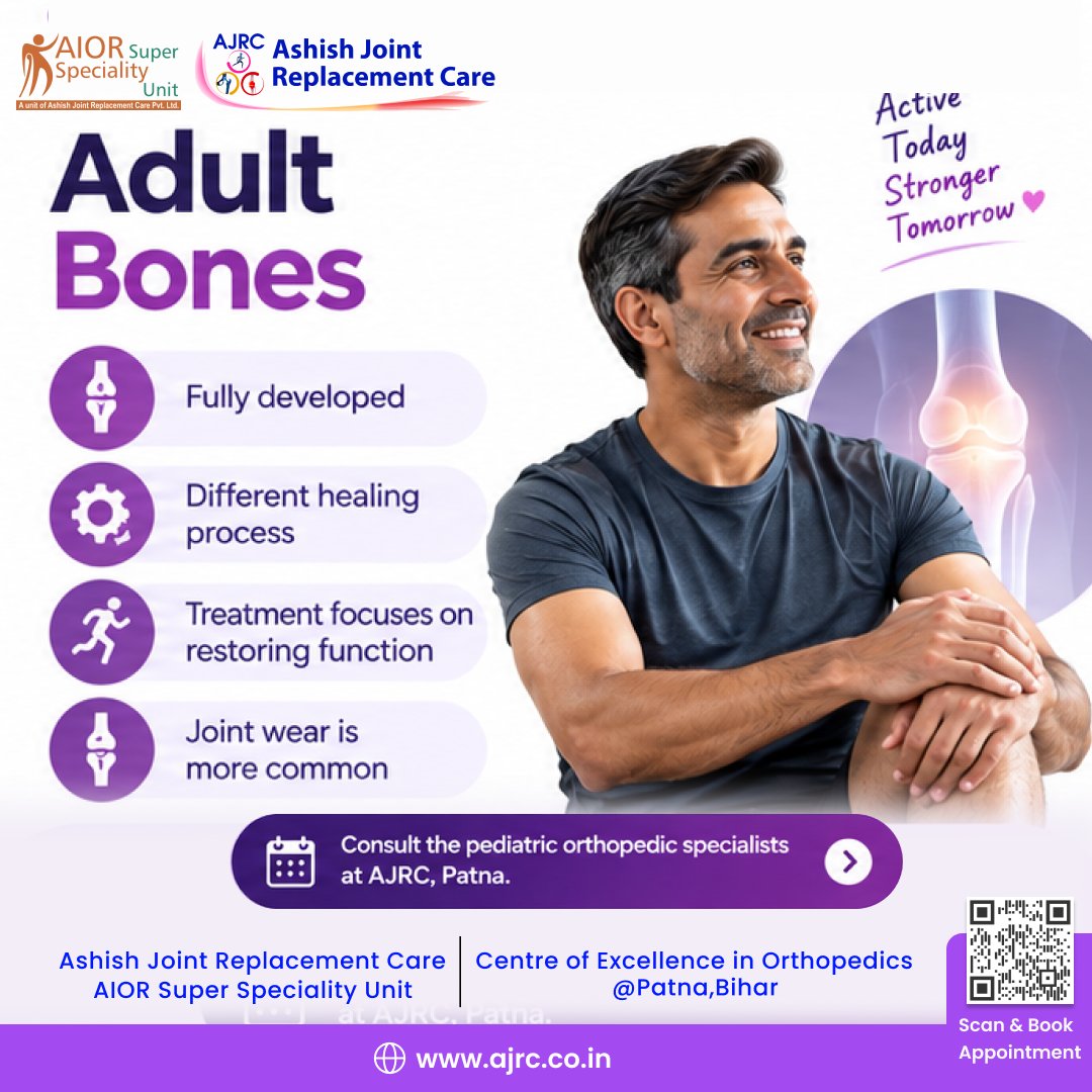 anupinstitute's tweet photo. Did you know? Children's bones heal differently than adult bones.
#PediatricOrthopedics #ChildBoneHealth #OrthopedicCare #PostureMatters #PediatricCare #BestOrthopedicHospital #DrAshishSingh #AJRCPatna https://t.co/zY32a9nYlM