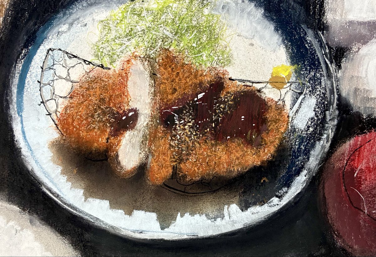 miya_pastel1's tweet photo. パステルで描いたとんかつ https://t.co/oY1YP4mzEL
