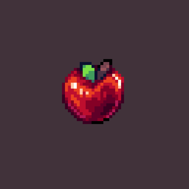 KoryPxl's tweet photo. WE are doing #inktober in the big 26 #pixelart #ドット絵

day 1 is apple https://t.co/vEloXDVwxi