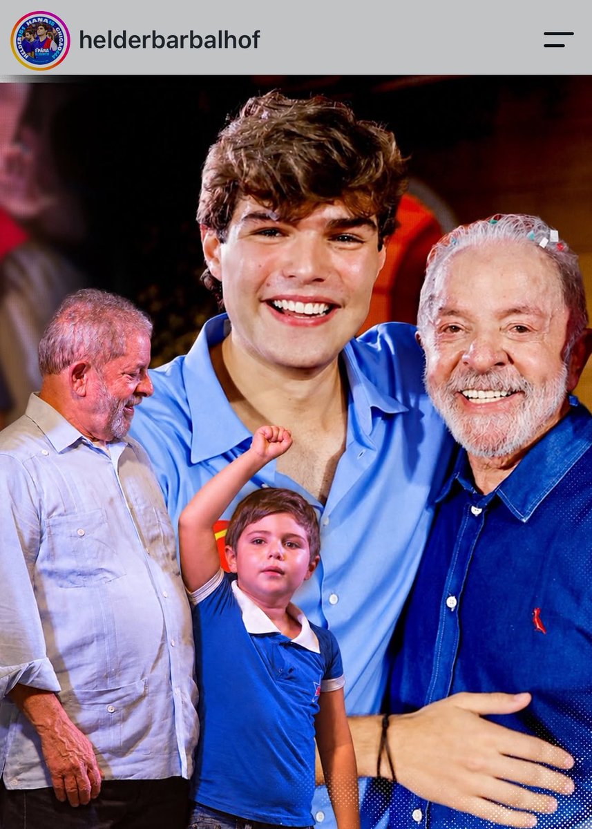 thkalinda's tweet photo. aniversário do helder pai: helder filho storie te amo pai
quinta-feira de eleição: helder filho post no feed te amo luiz Inácio lula da silva desde criança meu velho maior presidente do brasil https://t.co/SsWlCQKLd3