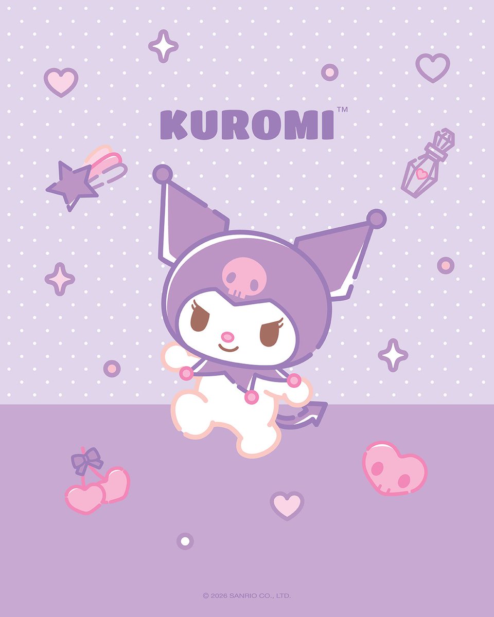 sanrio's tweet photo. October's Friend of the Month is no surprise... it's Kuromi!🖤💜 https://t.co/wrFgpRCoQN