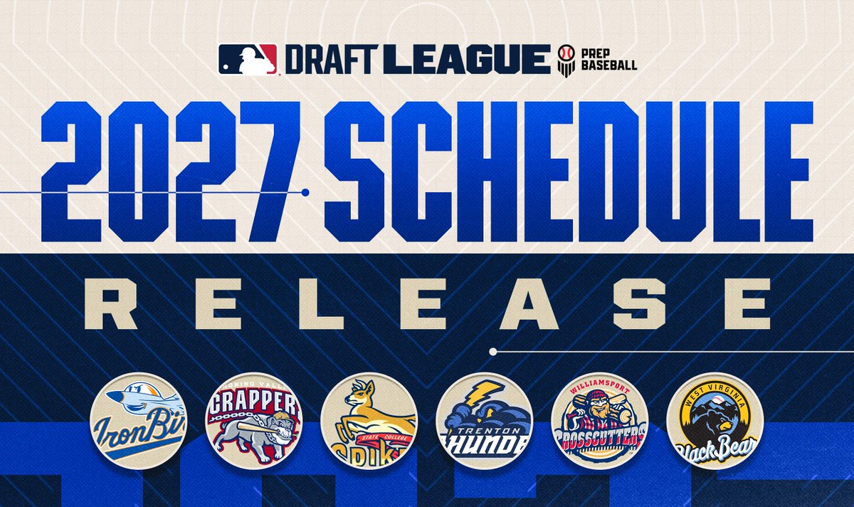 mlbdraftleague's tweet photo. 🚨 𝟮𝟬𝟮𝟳 𝗦𝗖𝗛𝗘𝗗𝗨𝗟𝗘 🗓️

The 2027 #MLBDraftLeague season is officially 2️⃣4️⃣4️⃣ days away with #OpeningDay on June 2! 🌟

Read more on year 7 and the full schedule at https://t.co/QkPSfL7T41 https://t.co/fTmzBtZWI6