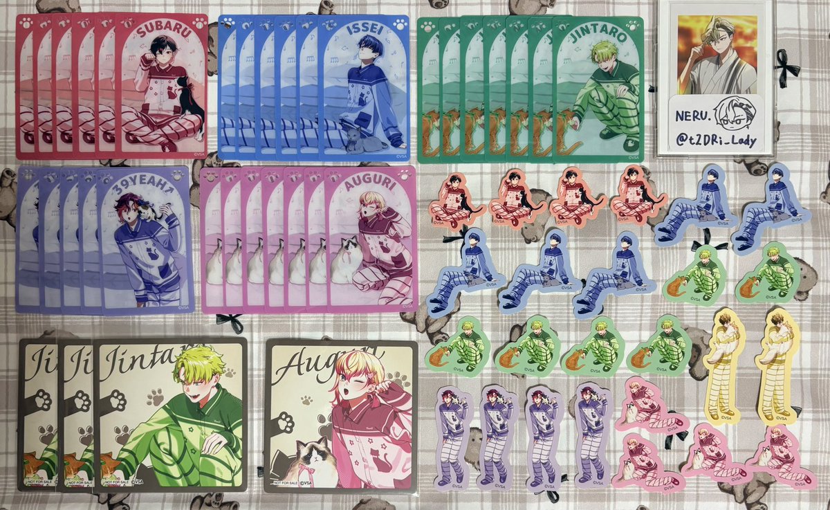 t2DRi_Lady's tweet photo. 【交換】ビバレン XlamV まねきねこ コラボ 特典 コースター クリアカード ダイカットステッカー アクキー 缶バッジ

譲: スバル イッセイ じんたろう なごむ さくや アグリ
求: 同種 レオン

メンバー毎纏めての交換優先
リトリン必読,郵送交換希望 https://t.co/gSWZZIJWOV