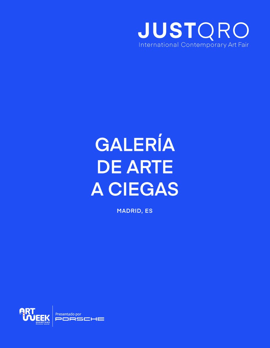 justfairs's tweet photo. GALERÍA DE ARTE A CIEGAS en JUSTQRO 2026
Desde Madrid, presenta a Marina Bobo y María Ortega, con prácticas que transitan entre la fotografía de archivo y el arte textil contemporáneo.
12–15 NOV · Álamos Lifestyle Center · Querétaro
@aciegasgaleria  @artweekqro https://t.co/ztLrXCL6HP