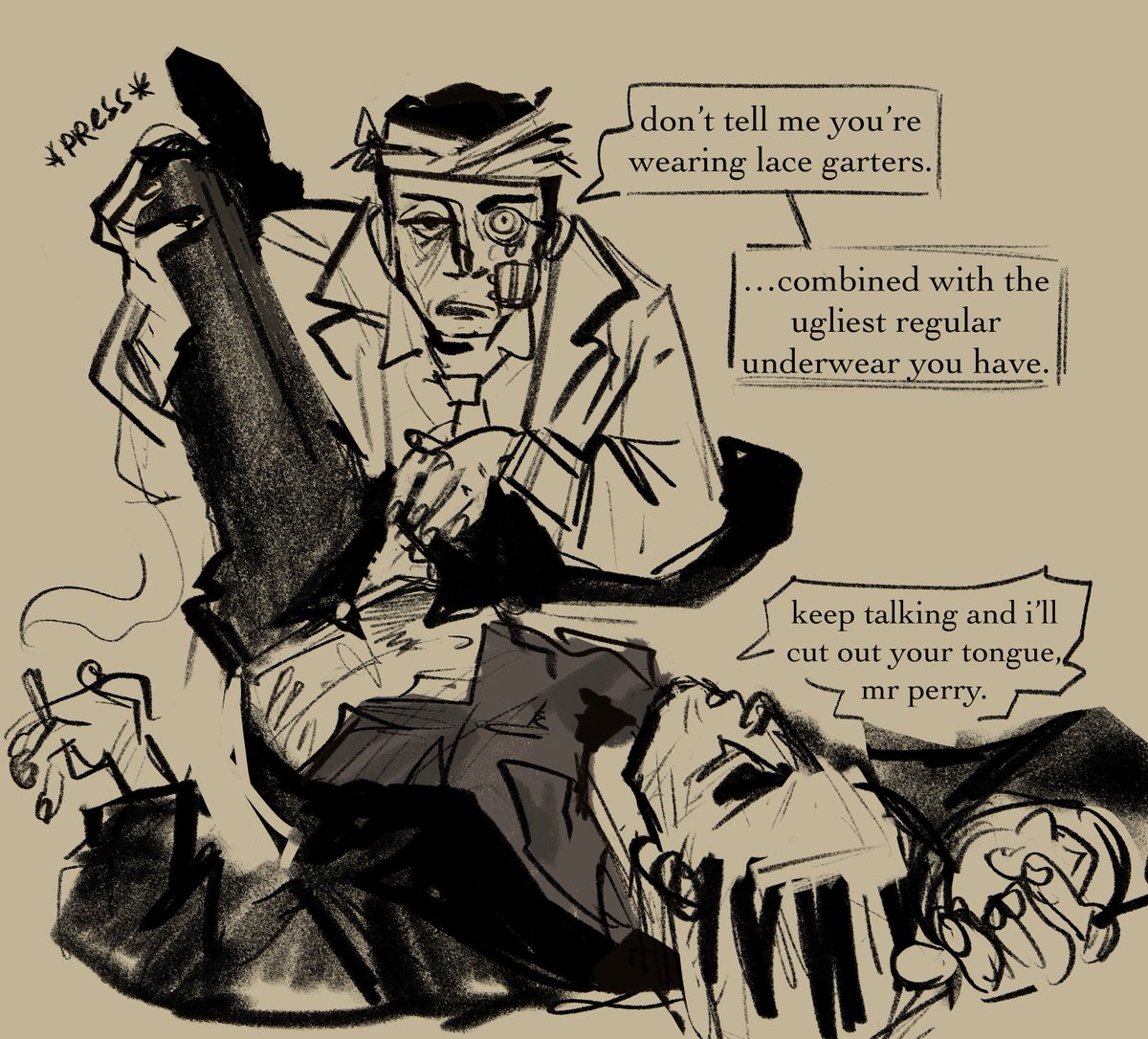 jukJujada's tweet photo. put them both down. 
#outlasttrials https://t.co/BWbrktjVlu