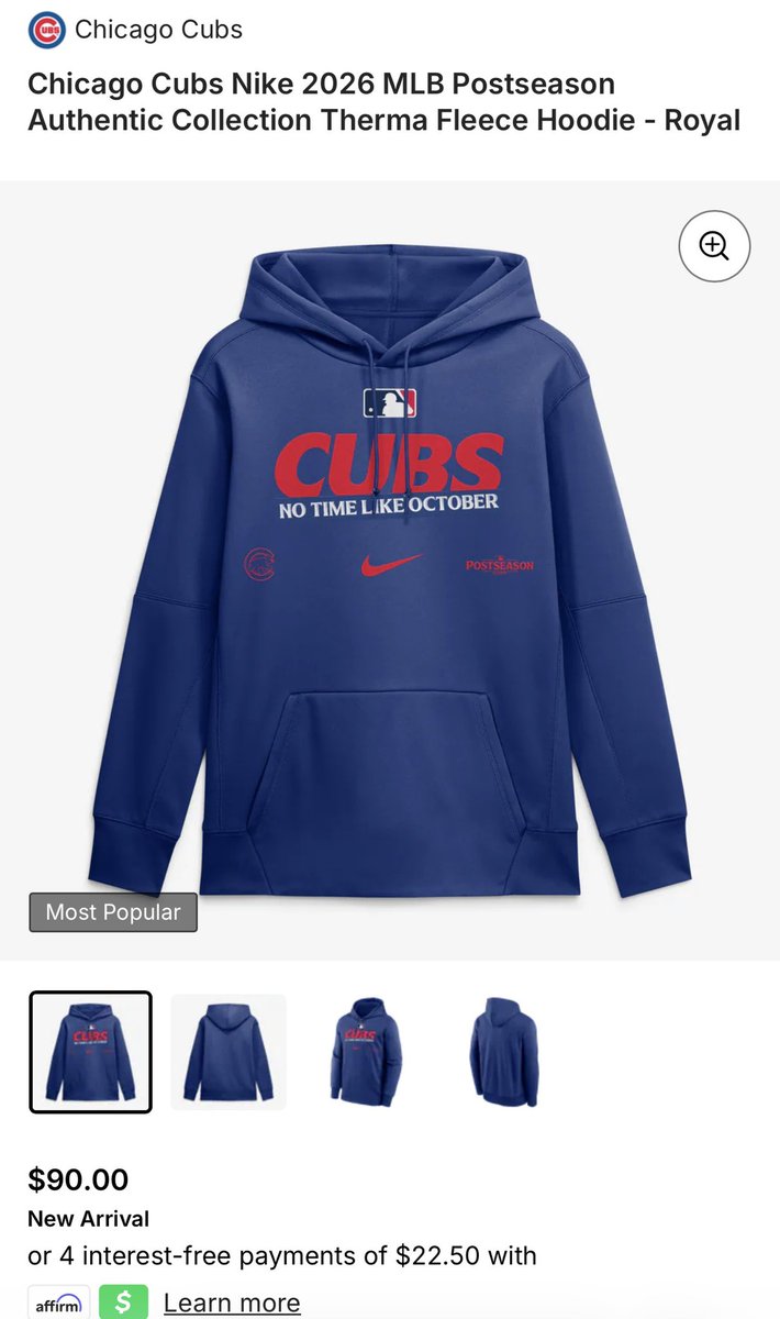 theredbird_way's tweet photo. Unreal. @Fanatics got the entire month wrong on the official Cubs postseason hoodie. https://t.co/iwEZILJ6YU