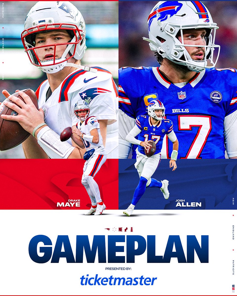 Patriots's tweet photo. Round 1 of Pats vs. Bills 🙂‍↕️

→ https://t.co/W0Jv6QOGmK https://t.co/pjpjfs5vM7