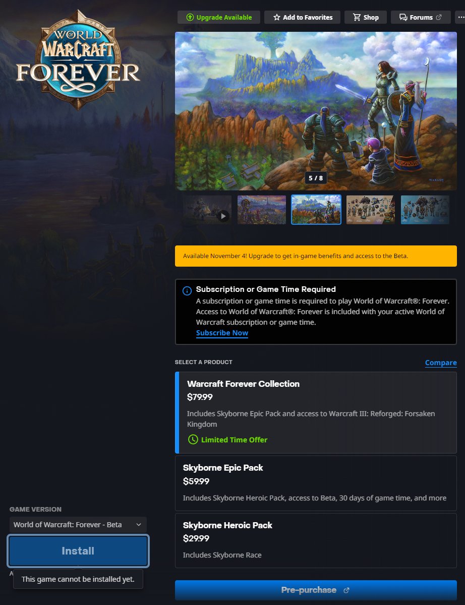leopardstealth's tweet photo. was gonna try out the wow forever beta but apparently you have to pay for it??? LMAAOOOOOOOOOOOOOOOOOOOOOOOOOOOOO https://t.co/LzcStKfYAj