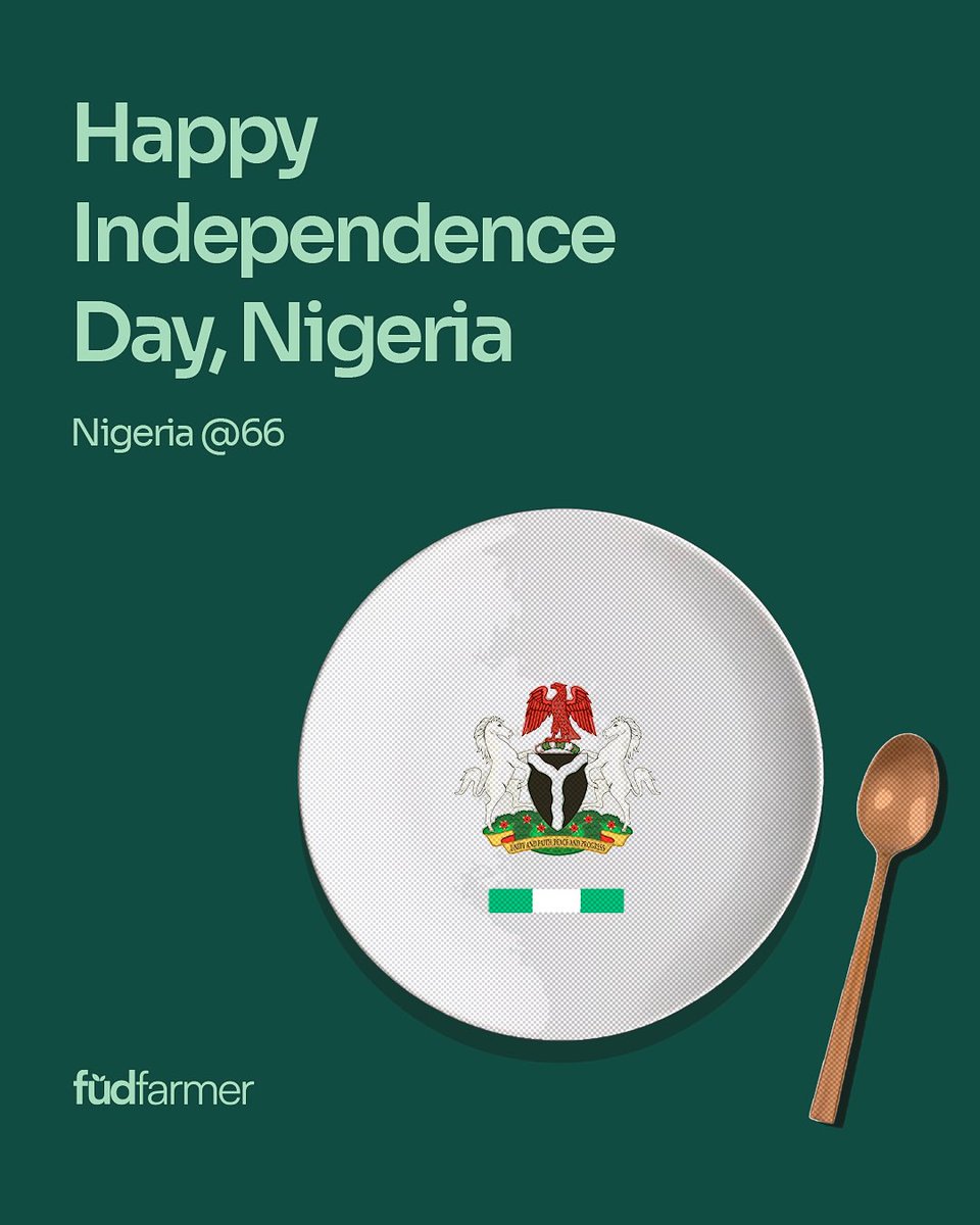 FudFarmer's tweet photo. Happy Independence Day, Nigeria! 💚

Here’s to more growth, abundance, unity, and many more reasons to celebrate. 🇳🇬

From all of us at Fudfarmer, Happy Independence Day and Happy New Month Fudlovers 💚 https://t.co/yIw7Kt5FhZ