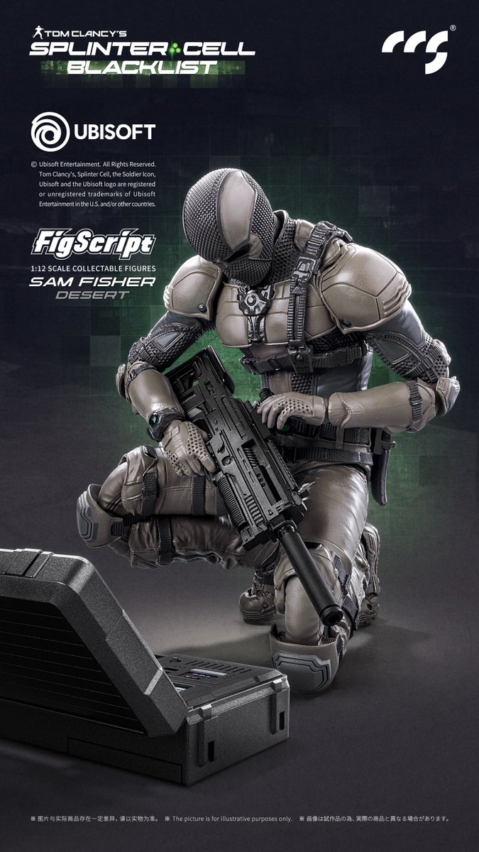 CCS_Site's tweet photo. CCS FigScript Series Sam Fisher (Desert) 1:12 Action Figure From @UBISOFT Splinter Cell : Blacklist. https://t.co/ZtYqP7WeEM