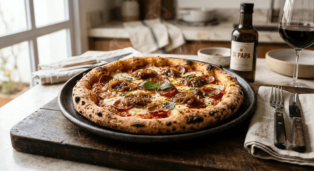 PapasChefBR's tweet photo. 🍕🧅 Pizza de calabresa com cebola caramelizada: massa artesanal, molho de tomate rústico, queijo derretido, calabresa defumada e o toque que muda tudo — cebola dourada e adocicada por 20…

📍 Receita completa no Instagram @papas_chef
#pizza #pizzacaseira #calabresa #papaschef https://t.co/aIYNTm9vC9