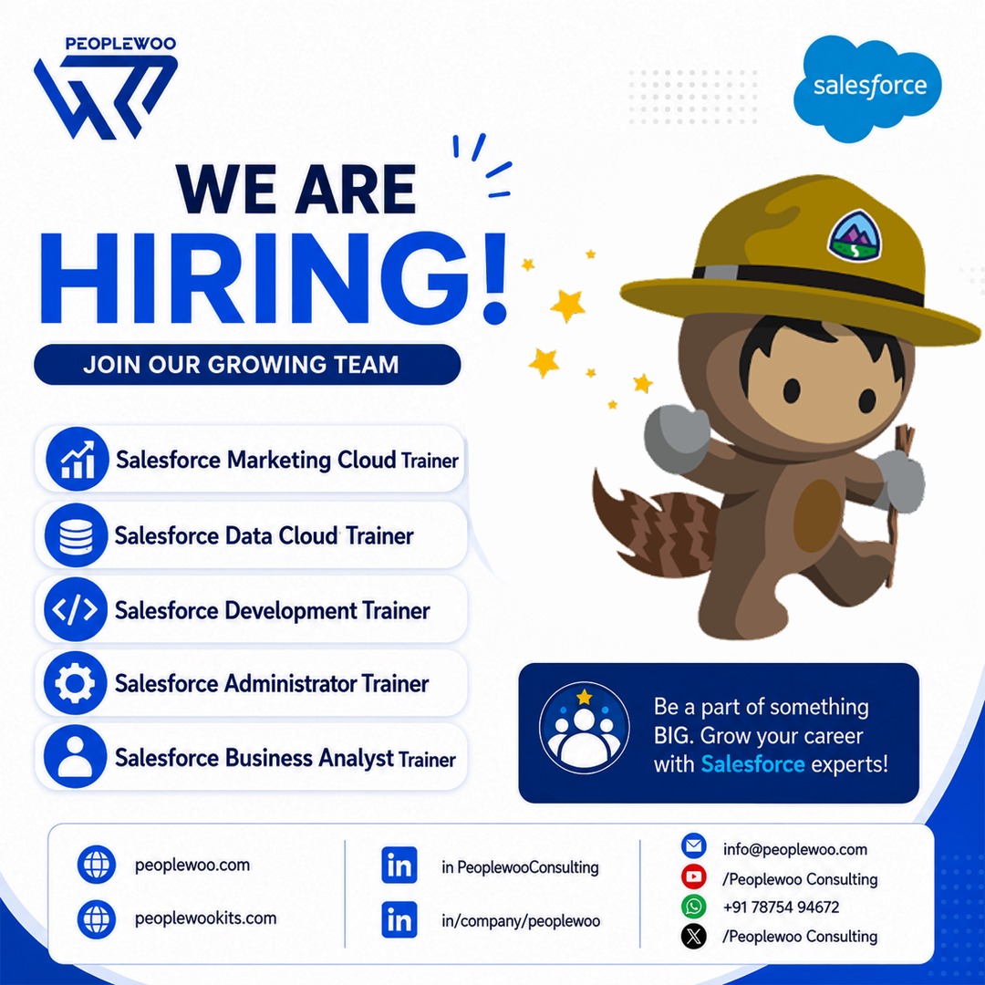 Peoplewoocon's tweet photo. Apply Now: https://t.co/tGQHNycRJo
#SalesforceTrainer #HiringSalesforceTrainer #SalesforceJobs #SalesforceCareer #SalesforceTraining #SalesforceInstructor #SalesforceExpert https://t.co/J7KJo7Q61s
