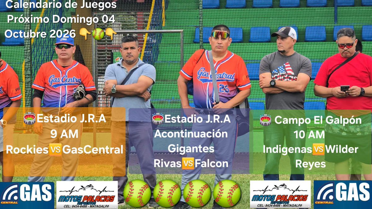 RJugada's tweet photo. 🥎🥎🥎🥎"La JugadaTV"🥎🥎🥎🥎
Matagalpa Nicaragua
Liga Municipal Softball Modificado MT 2026 

Calendario de Juegos Próximo Domingo 04 Octubre 2026 👇🥎👇🥎👇🥎👇

#LigaSoftballModificadoMT2026
#RevistaDeportivaLaJugadaTV

🥎🥎🥎🥎"La JugadaTV"🥎🥎🥎🥎 https://t.co/VyB2MNTW7e