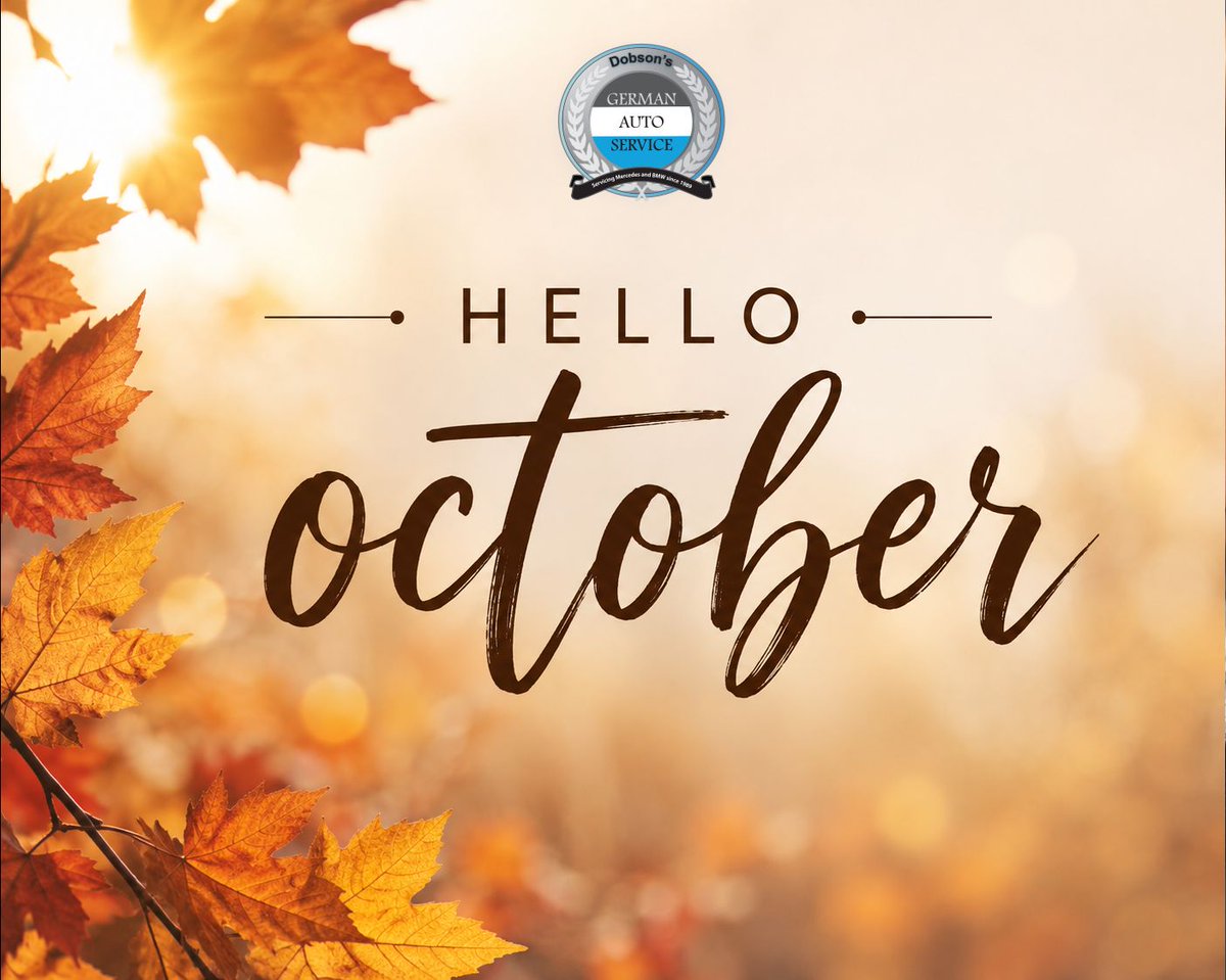 DobsonsGerman's tweet photo. October is here. When temperatures drop, tire pressure, batteries and other components can start showing their age.

Good time for a fall checkup on your BMW or Mercedes.

Dobson’s German Auto Service

#FallCarCare #BMW #MercedesBenz #DobsonsGermanAuto https://t.co/H5CLbGVuom
