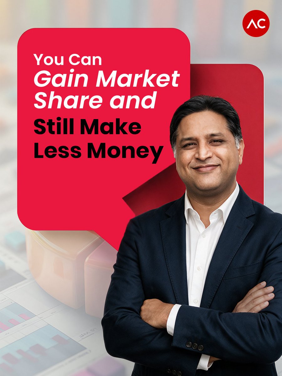 chandraavinash1's tweet photo. More customers and more orders can still leave a business with little profit. I look at market share alongside the value we retain. A strong go-to-market strategy must answer both: how much can we capture, and how profitably can we serve it? 

#BusinessGrowth #Profitability https://t.co/NO8UgniJSW