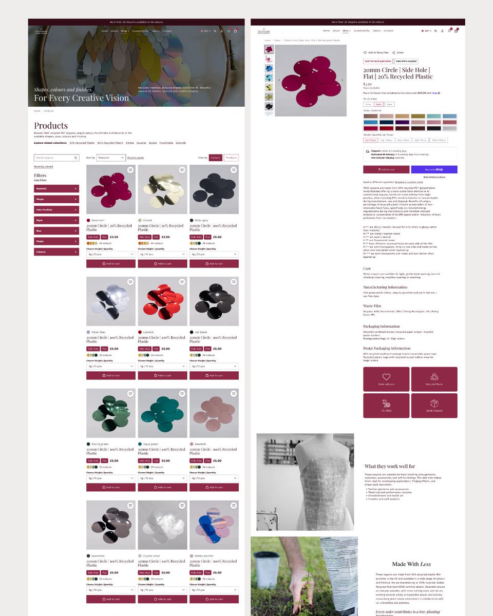 tiffrentamine's tweet photo. My UX redesign of The Sustainable Sequin Company, completed as my MSc Major Project + internship. From UX research, IA and usability testing to UI design and Shopify implementation.
🔗 https://t.co/yhXgq9ISw1
🌐 https://t.co/3dhakO8l3s https://t.co/HpBtlNMvyW
