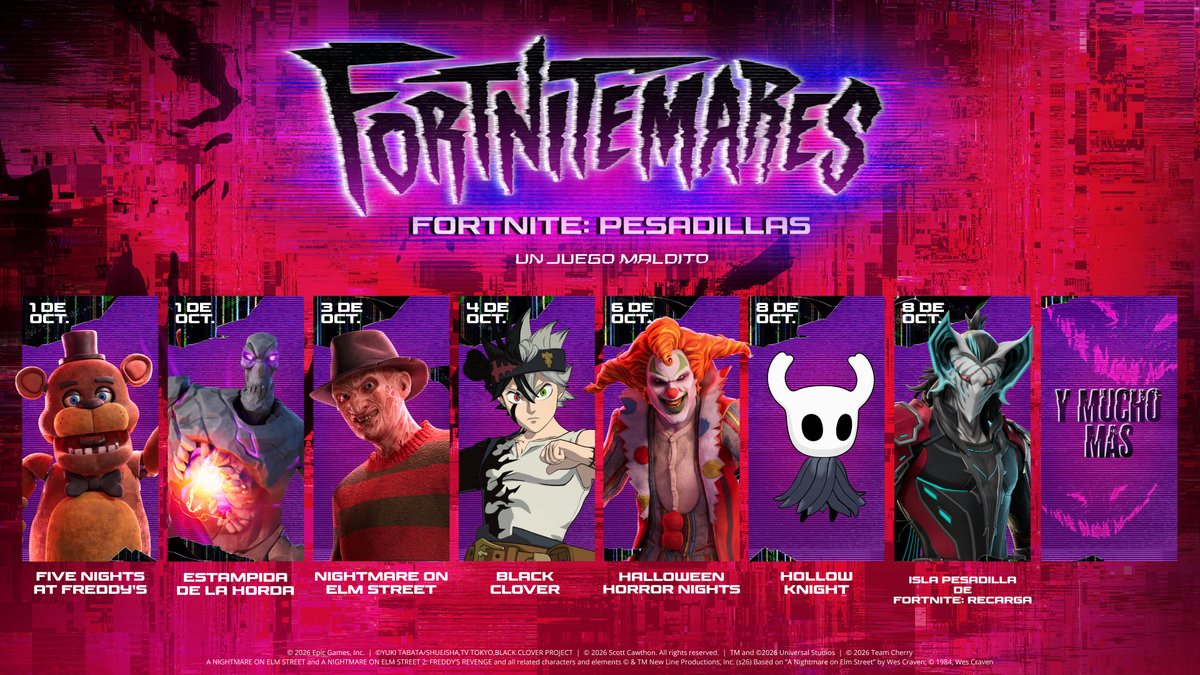 Fortnite_ES's tweet photo. Tu guía para todo lo terroríficamente espeluznante que está por llegar 🦇 https://t.co/l6Wrsz7q6j