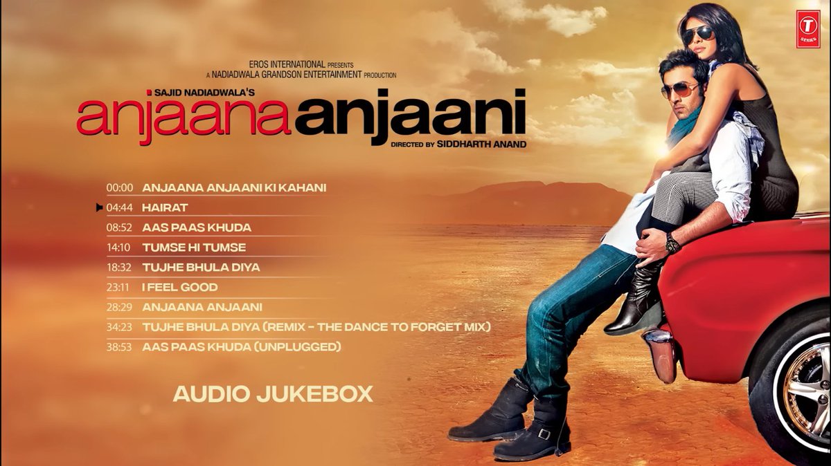 yoonshabnami's tweet photo. what's your favorite song of the album? #16YearsOfAnjaanaAnjaani https://t.co/kTrZsUDjuK