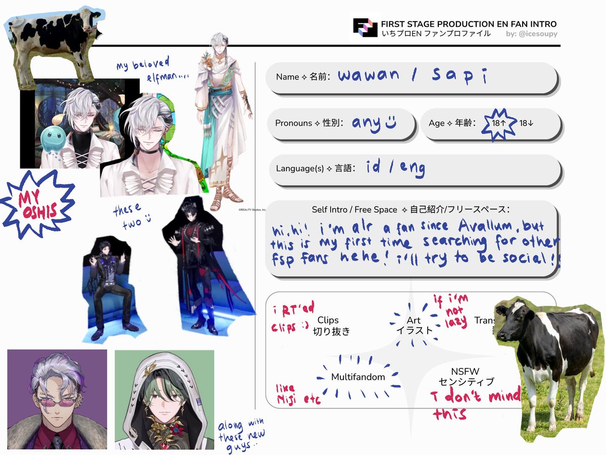 rooangrindoo's tweet photo. finally did my #fspintro ! !
kinda shy and nervous for posting this kind of thing, but i’m trying to put myself out there and make some friends in this fandom <3
feel free to hit me up! #fsptwt https://t.co/dKgZadJLxT