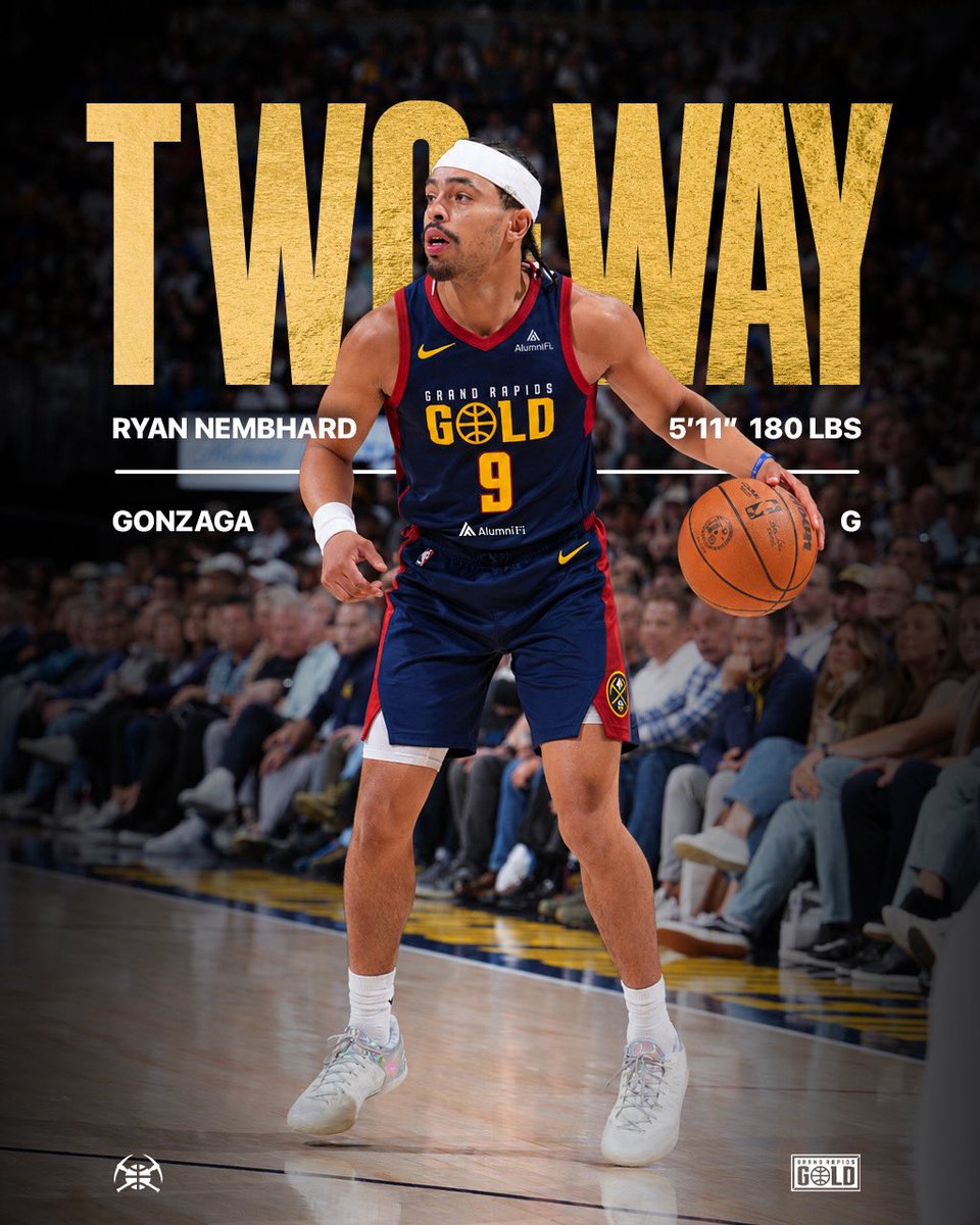 NBAGrandRapids's tweet photo. 🚨 Roster News 🚨

The Denver Nuggets have signed Ryan Nembhard to a two-way contract! 🙌 https://t.co/hq5DpH52Yi