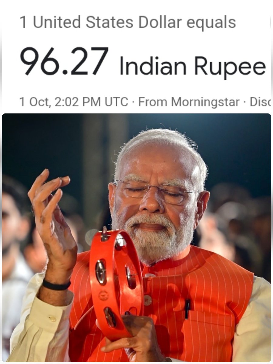 FekuBuster's tweet photo. Rupee crosses 96.25 to the Dollar.

Come on Bhakts.
Let's do Bhajan Clubbing! https://t.co/LUsRdPS8aO