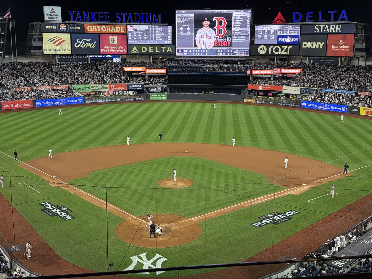 coachbobj's tweet photo. A couple class of ‘86 Sto-Rox grads hanging out in the Bronx.  @BednarAndy - great night and a Yanks win.  #octoberbaseball https://t.co/oEPTqF4EwW