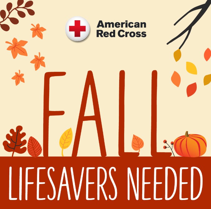 CTRedCross's tweet photo. Kick off fall with an act of kindness. Get a $15 e-gift card to the merchant of your choice when you come to give blood or platelets by Oct. 18. Your visit helps support a stable blood supply for patients counting on donors. Book your appointment: https://t.co/6RZgRGXTiC https://t.co/dWra6gzzRM
