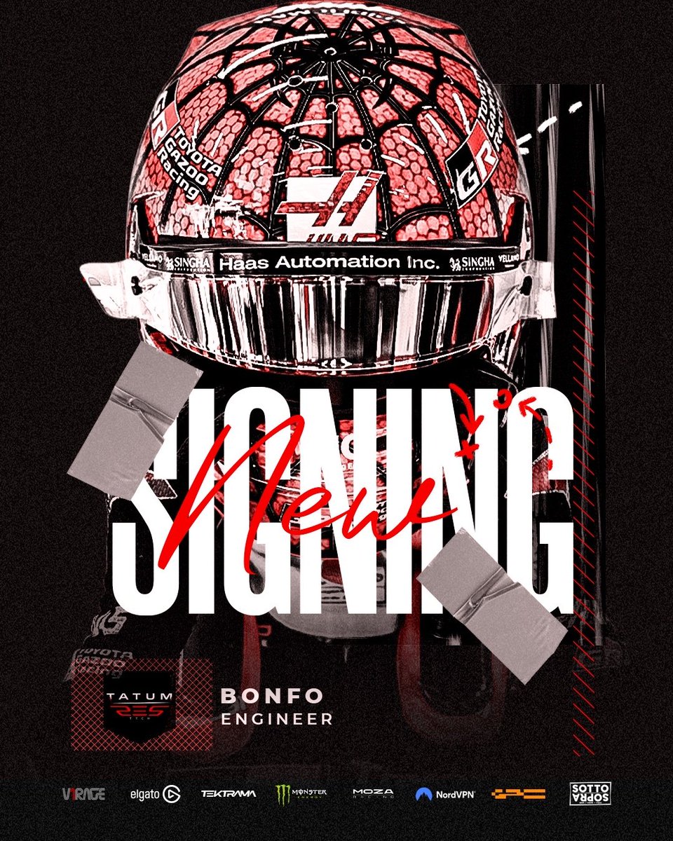 TatumEsports's tweet photo. We are pleased to welcome Bonfo to the team.

Joining our engineering department as an F1 Engineer, he brings technical expertise, precision, and a strong analytical mindset to support our drivers and push performance forward.

👉 @trsbonfo

#TatumResTech #SimRacing #F1Esports https://t.co/fRAb5S4VJ9