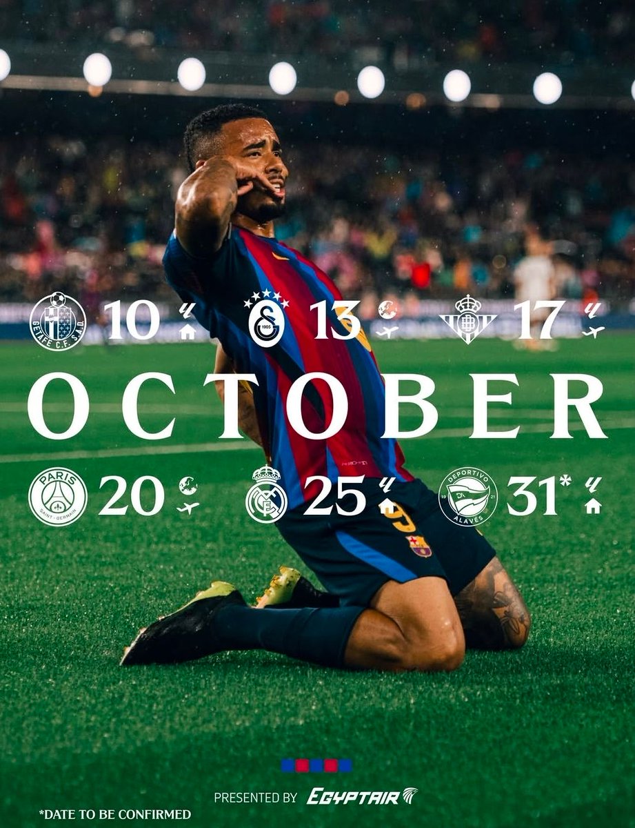 Blaugranagram's tweet photo. ❗Our schedule for the month of October. 🔵🔴 https://t.co/toGJfT6qbQ