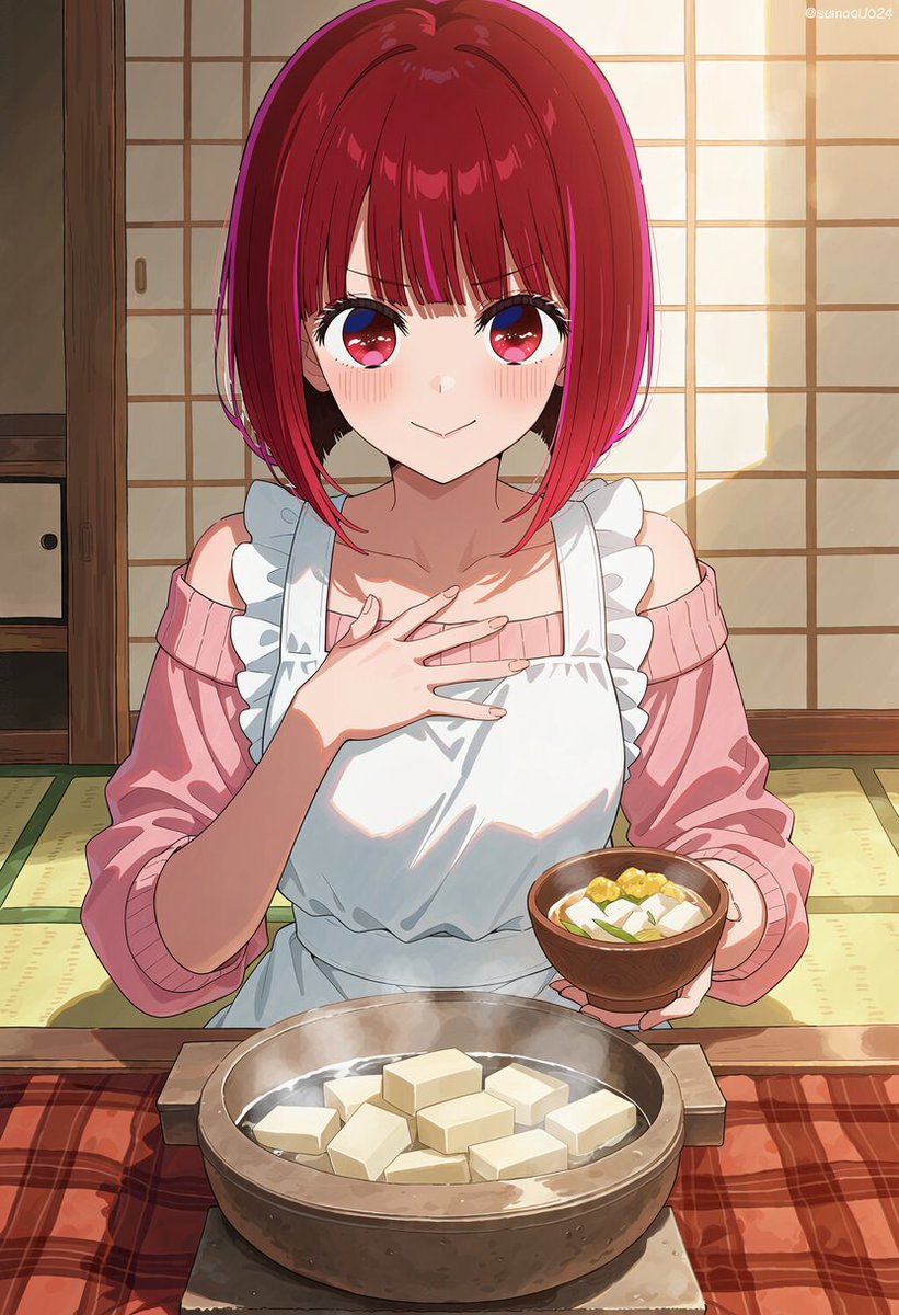 runoa_0's tweet photo. ちょっと、ちゃんと味わって食べなさいよね！

有馬かな / Kana Arima
#推しの子
#oshinoko
SFW illustration
#豆腐の日 https://t.co/UXMxgNX1H8