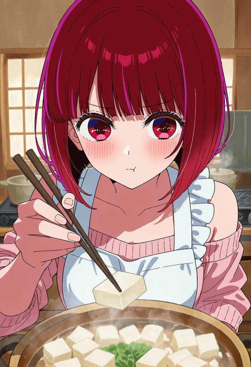 runoa_0's tweet photo. ちょっと、ちゃんと味わって食べなさいよね！

有馬かな / Kana Arima
#推しの子
#oshinoko
SFW illustration
#豆腐の日 https://t.co/UXMxgNX1H8