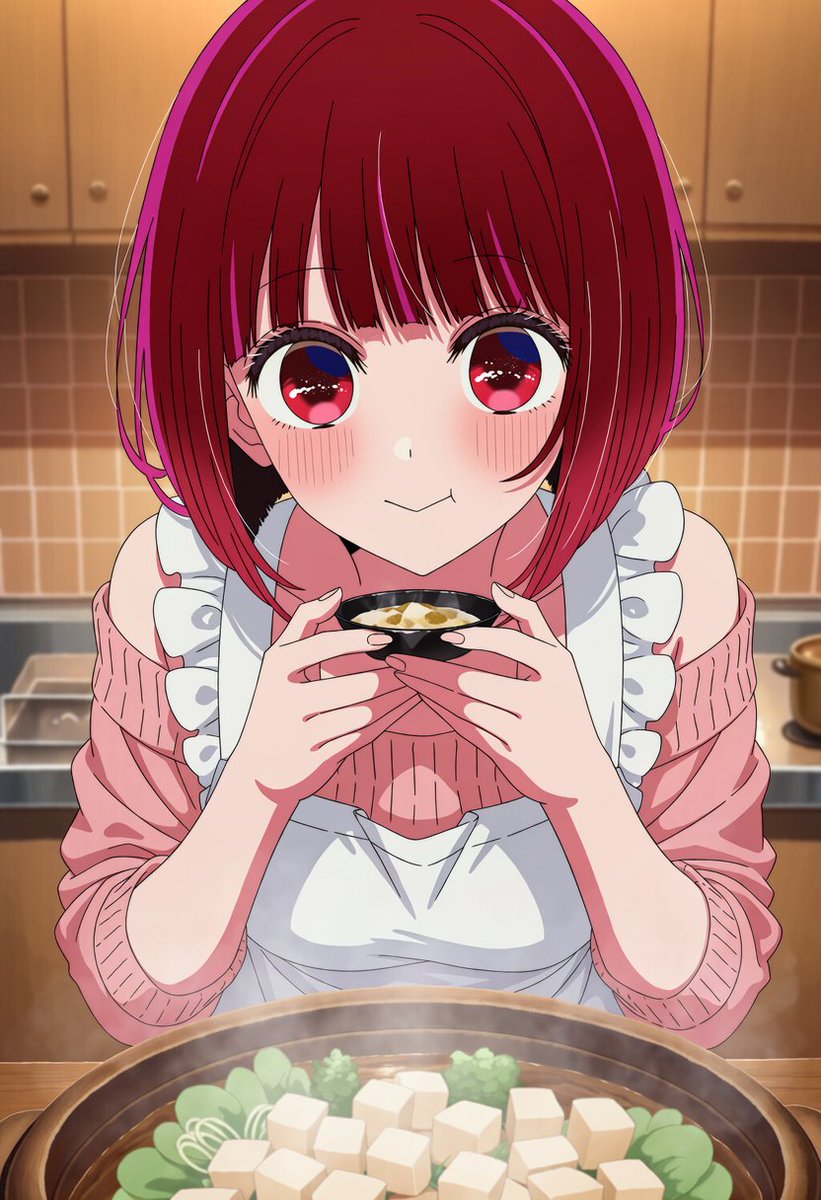 runoa_0's tweet photo. ちょっと、ちゃんと味わって食べなさいよね！

有馬かな / Kana Arima
#推しの子
#oshinoko
SFW illustration
#豆腐の日 https://t.co/UXMxgNX1H8