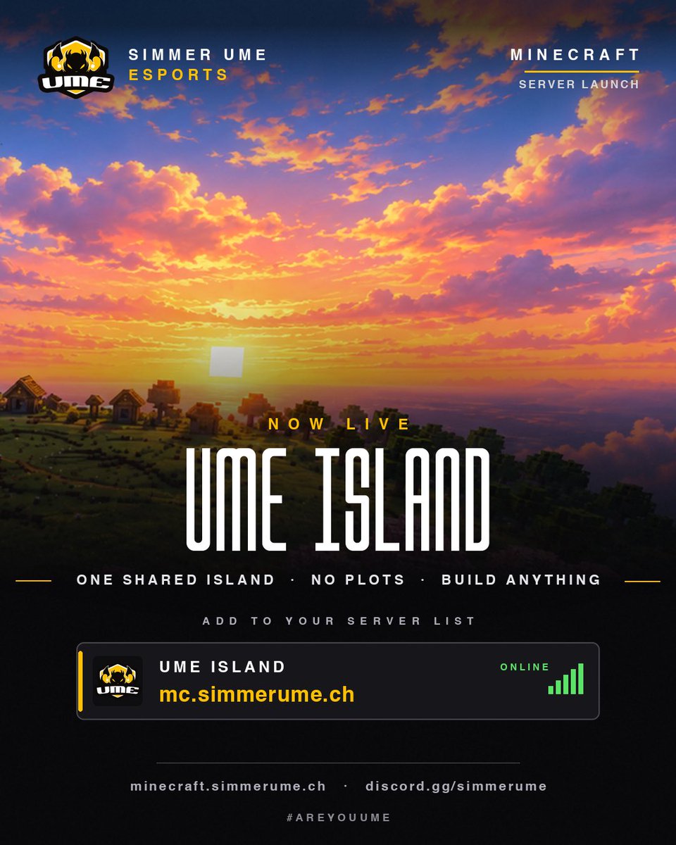 SimmerUME's tweet photo. 🟩 UME ISLAND IS LIVE

One shared island, no plots. Make a house, start a megaproject, or something completely stupid — it's your island too.

🎮 Join at: https://t.co/3C2x04WgEz
💬 https://t.co/PbsPiRLjqT
🔗 All the info: https://t.co/tLVb07dHth

#AreYouUME https://t.co/ax0OPcNudM