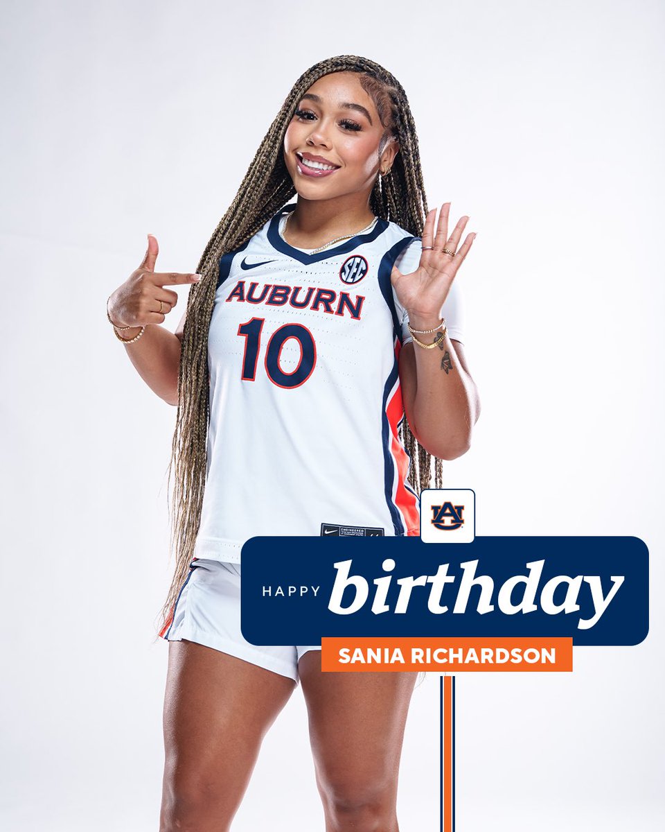 AuburnWBB's tweet photo. Happy Birthday and War Eagle, Sania! 🎉🎉🎉

#WarEagle https://t.co/69x1ONCeBL