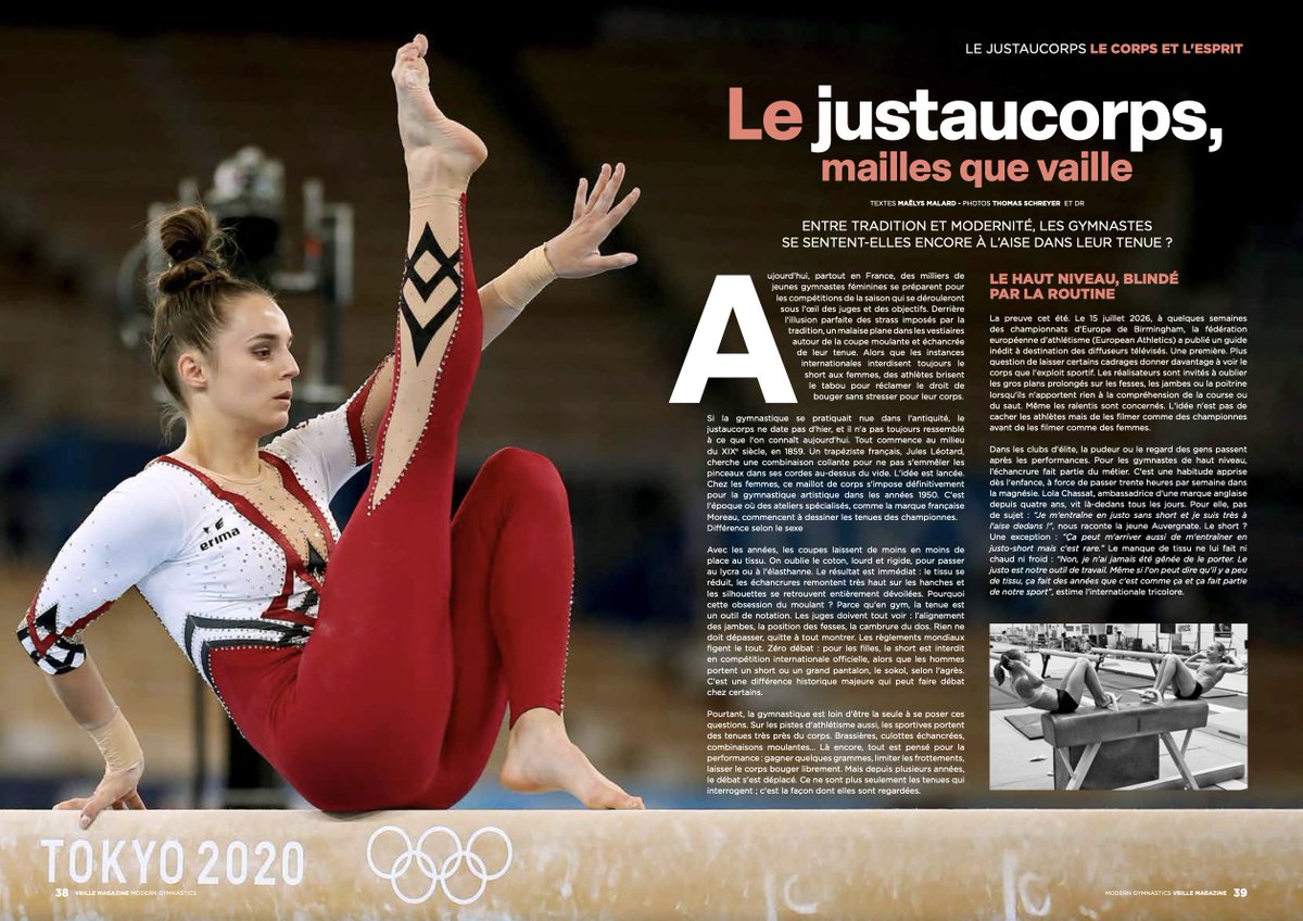 vrille_magazine's tweet photo. Les liaisons intimes des gymnastes avec leur justau, dossier du dernier #Vrille ! À lire d'urgence... et à commenter librement ci-dessous !
Pour s'abonner : https://t.co/OQRho0pfwd 🤸🎉
#ModernGymnastics https://t.co/OwyOUJKpkR